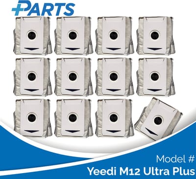 Yeedi M12 Ultra Plus Stofzakken (12 Stuks, Plus.Parts® alternatief voor DDB030031)