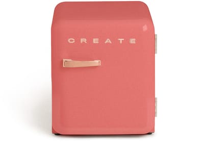 CREATE - Koelkast in retrostijl - Terracotta - Handvat Roségoud - FRIDGE RETRO 48L