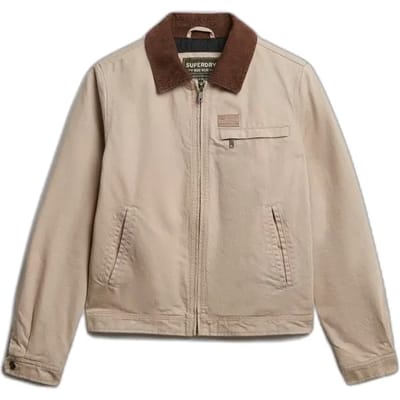 Superdry Estate Cotton Barn Jacket Brown Grootte: 40