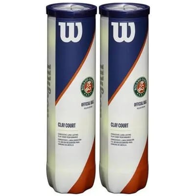 Wilson Tennisballen Roland Garros Clay Court Gasgevuld 4 Blik 2-Pack