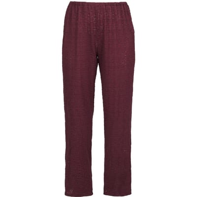 R.E.D. Rock-Engineered Design Bordeauxrode wijde broek met kanten details - Dames - S