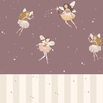 Gestreept behang Dekornik Fairies