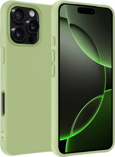 Hoesje Geschikt voor Apple iPhone 16 Pro - Sterk & Shockproof - Hoes Cover - Siliconen Case - Groen