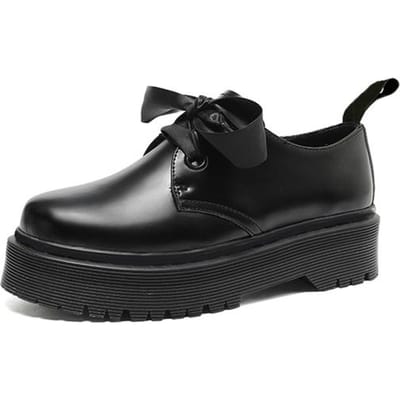Nieuwe Mode Damesschoenen Dikke Zool Vierkante Hak Schoenen College Stijl Lolita Damesschoenen Zapatos Mujer Damesleren Schoenen 40 zwart