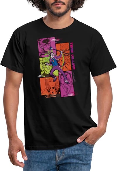 Batman Team Villain Met Joker En Strippanelen T-Shirt Heren