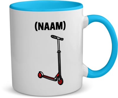 Akyol - step met eigen naam koffiemok - theemok - blauw - Sport - skaters - skaten - 350 ML inhoud
