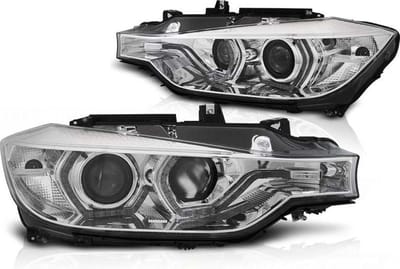 Koplampen dagrijlicht BMW F30/F31 10 11 - 05 15 ANGEL EYES LED CHROOM DRL