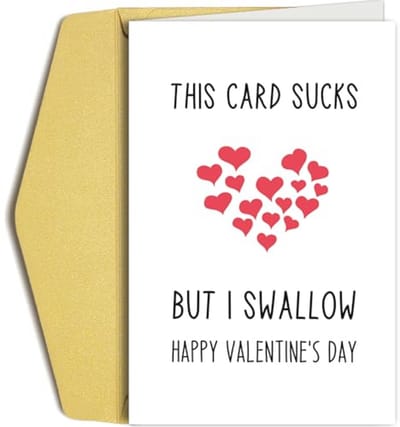 Grappige en Ondeugende Valentijnsdag Kaart voor Hem en Haar - Voor Vriend en Vriendin - creatieve en onbeleefde Groet