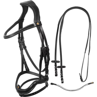 Anatomisch ruiterhoofd met gebogen neusriem Equestro