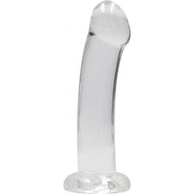 Shots - RealRock Niet-Realistische Dildo met Zuignap - 17 cm transparent