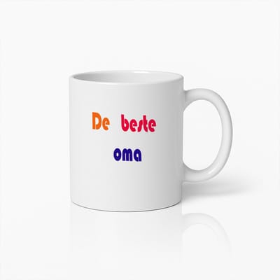 De Beste Oma" Kleurrijke Keramische Mok – Hartverwarmend Cadeau voor Grootmoeders – Perfect voor Koffie & Thee