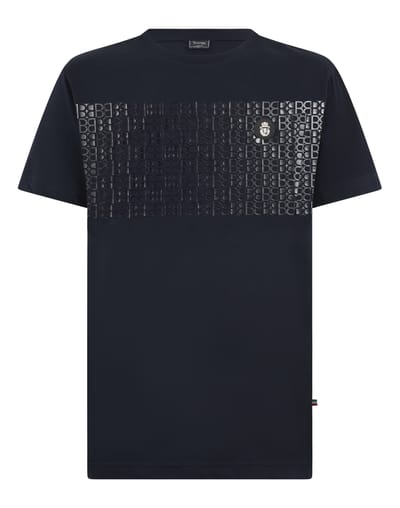 Round Neck T-Shirt Stripe Monogram