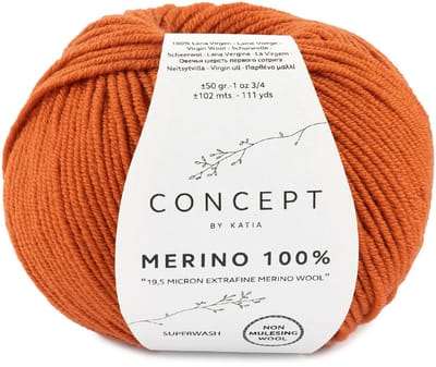 Katia Concept Merino 100% - 20 dieporanje - Wol Garen