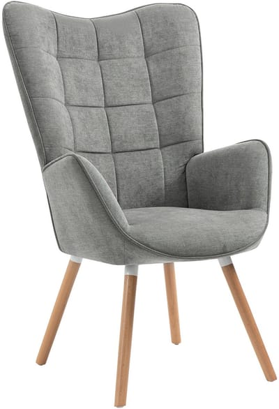 MEUBLES COSY fauteuil - Scandinavische zacht stof - Grijs