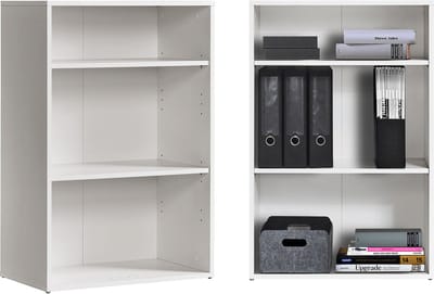 mokebo Boekenplank 'Der Bücherwurm' (91x60x34 cm) in wit gemaakt van Hout, Boekenkast, Kantoorplank