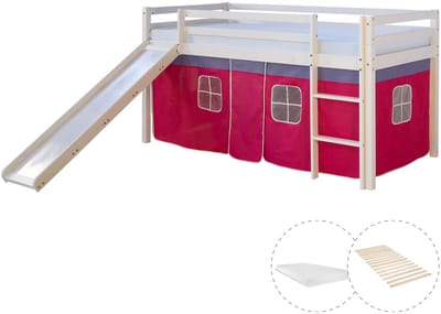 Homestyle4u Hoogslaper - 90x200 - Roze/Pink - met matras