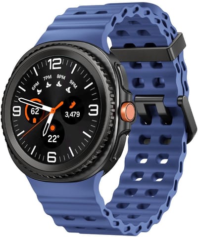 Siliconen bandje - geschikt voor Samsung Galaxy Watch 8 (40mm) / Galaxy Watch 8 (44mm) / Galaxy Watch 8 Classic - ocean stijl met gesp - blauw