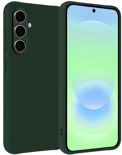 Hoesje Geschikt voor Samsung Galaxy A37 - Sterk & Shockproof - Hoes Cover - Siliconen Case - Donkergroen