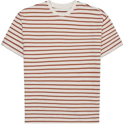 T-shirt KnowledgeCotton Apparel Loose Striped