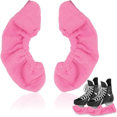1 Paar Schaatsbeschermers voor IJshockey - Elastische Beschermhoezen voor Mannen en Vrouwen - Roze Fiber Schaatsaccessoires
