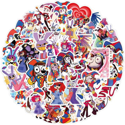 50 Stuks Magisch Circus: Dieren Crackers Graffiti Stickers Bagage Waterbeker Kantoorbenodigdheden Auto Scooter Laptop Decoratie Doe-het-zelf Stickers