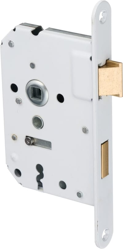 Ostiumhome® - Binnenwerk - Loopslot met Sleutelgat - Inclusief Sleutel - Witte Voorplaat - 20x174 mm - SL56 mm