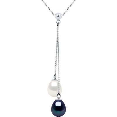 YOU AND ME zoetwater parel 89mm Wit en zwart of wit