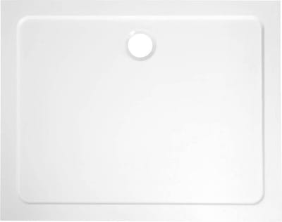 Douchebak Gegoten Marmer Sapho Aqualine 100x90x3 cm Rechthoek Wit