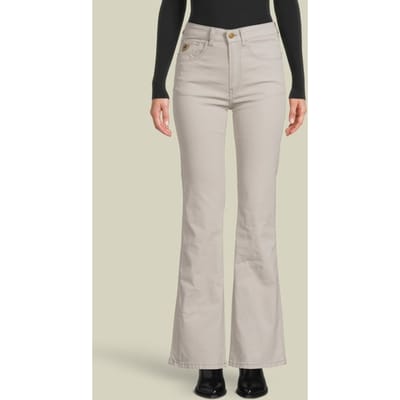 Lois Riley-mn 7046 Montana Contrast Pelican Size: W26L32 | Wide-Leg & Flared Pants Outlet | Dames | Ecru