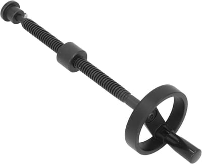 Dailygoods- Werkbankschroef Zware Stalen Persschroef - 100 Mm Handwiel - Zelfsluitende Bankschroef - Schroefdikte 20 Mm - Asdiameter 15 Mm - Vaste Basis 34 Mm