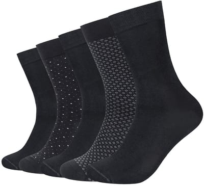 camano herensokken 5-pack patroon ca-soft zonder elastische druk gekamd katoen comfortabele boord handgezoomd zacht duurzaam zakelijke sokken alledaagse sokken cadeau sokken mannen.