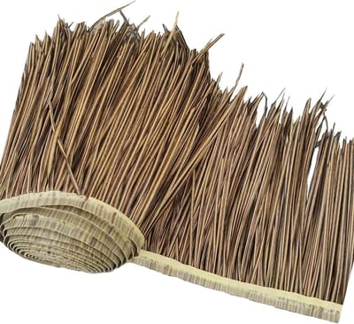 Rieten dakrol - Strodak decoratie - Buitenruimte verfraaien - Weerbestendig polymeer - 50 cm breed - Natuurlijk