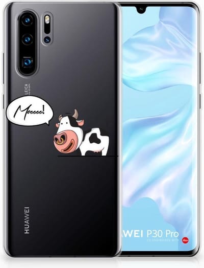 TPU Hoesje voor Huawei P30 Pro Telefoonhoesje met Naam Cheeky Cow