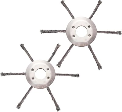 Grastrimmerkop Staaldraad - Onkruid snijkop - Tuinonderhoud - 6 Stalen Armen - 180mm Diameter - Zilver