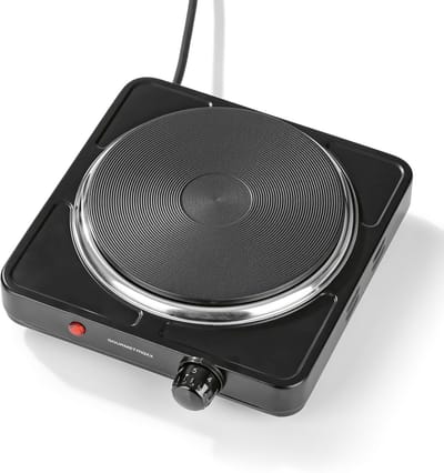 Compacte Elektrische Kookplaat 1500W met Thermostaat - Ideaal voor Camping en Kantoor