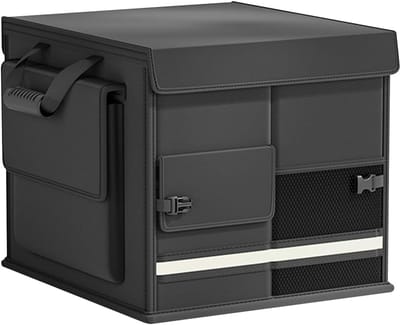 Auto opbergbox - Kofferbak organizer - 29×34×29 cm - Opvouwbaar ontwerp - 30L- Geschikt voor SUV's, pick-ups en sedans - Opbergruimte met meerdere compartimenten - Ruimtebesparend - Ideaal voor opbergen in de auto en op reis - Zwart