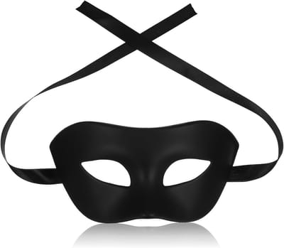 Zwart Halve Masker voor Halloween Feesten - Perfect voor Mannen en Vrouwen, Grappige en Eng Maskers