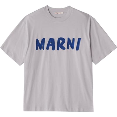 Marni Thjet49eph UScS11 Lon15 Logo Dames S Korte Mouw T-shirt THJET49EPH USCS11 LON15 (40) gray