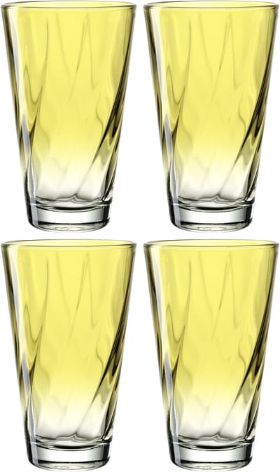 Leonardo TWIST Drinkglas 300ml geel - set/4