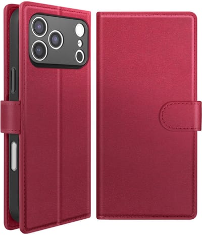 Mayaxess, Hoesje geschikt voor iPhone 17 Pro Max - 2-in-1 met Afneembare Case, Rood