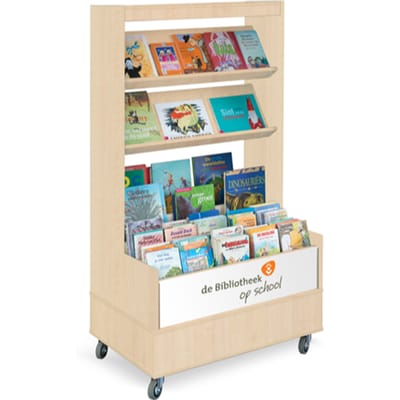 Foxis browser boekenkast enkelzijdig, kleur beuken