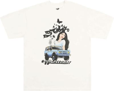 Olivia Rodrigo - Sour Airbrush Heren T-shirt - M - Creme