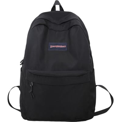 Deze rugzak is een modieuze studentenrugzak voor zowel mannen als vrouwen, eenvoudig en veelzijdig, met een college-stijl voor casual reizen 34cm *15cm *46cm zwart