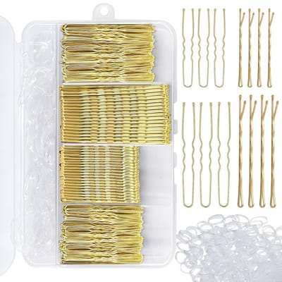 Set van 300 Kleine Bobby Pins en Haarclips met Opbergdoos - Haaraccessoires voor Diverse Haarstijlen en -looks