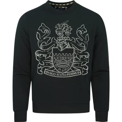 Aquascutum Grote Aldis Logo Zwarte Sweatshirt