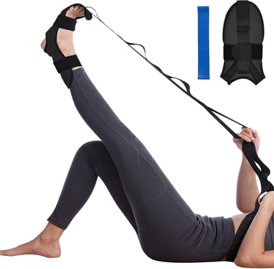 Yoga Stretch Band met 7 Lussen, Elastische Oefenband voor Flexibiliteit en Spierversterking, Ideaal voor Yoga en Gymnastiek
