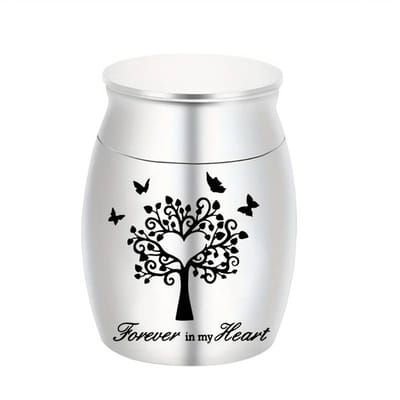Mini urn zilverkleur Forever in my heart