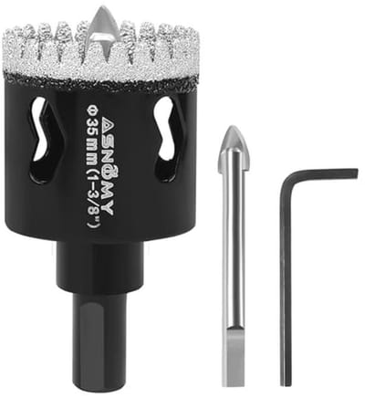 Diamantgatenzaag 35 mm met centreerboor voor glas, tegels, porselein en graniet