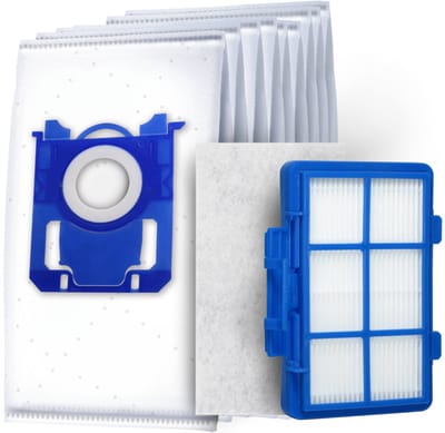 10x Dparts S-bag stofzuigerzakken - 1 HEPA filter - 1 motorfilter - geschikt voor Philips PowerGo - stofzuigerfilter stofzuigzakken Power Go - nr. CP0538/01 - EPA10 - 432200494491 - FC8021 - FC8021/03