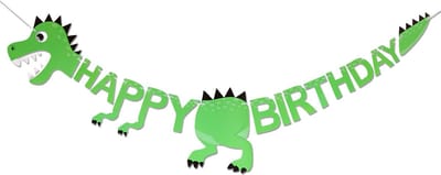 LUQ - Dino Happy Birthday Slinger Kinderfeestje Verjaardag Versiering Dinosaurus Slingers Verjaardag Decoratie